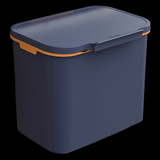 Maxbell Wall Hanging Trash Can Garbage Can Wastebasket for Cupboard Kitchen Office 7L Blue