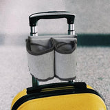 Maxbell Luggage Armrest Storage Holder Accessory Easy to Install for Drinks Bottles Grey
