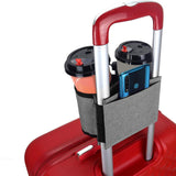 Maxbell Luggage Armrest Storage Holder Accessory Easy to Install for Drinks Bottles Grey