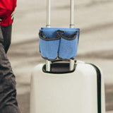 Maxbell Luggage Armrest Storage Holder Accessory Easy to Install for Drinks Bottles Blue