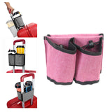 Maxbell Luggage Armrest Storage Holder Accessory Easy to Install for Drinks Bottles Rose red