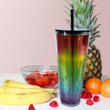 Maxbell 710ml Straw Cup Gifts Large Capacity for Living Room Restaurant Office Multicolor