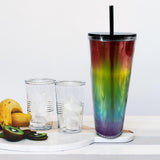 Maxbell 710ml Straw Cup Gifts Large Capacity for Living Room Restaurant Office Multicolor