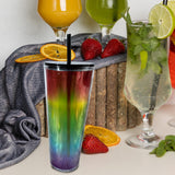 Maxbell 710ml Straw Cup Gifts Large Capacity for Living Room Restaurant Office Multicolor