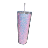 Maxbell 710ml Straw Cup Gifts Large Capacity for Living Room Restaurant Office Pink