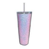 Maxbell 710ml Straw Cup Gifts Large Capacity for Living Room Restaurant Office Pink
