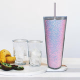 Maxbell 710ml Straw Cup Gifts Large Capacity for Living Room Restaurant Office Pink