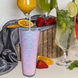 Maxbell 710ml Straw Cup Gifts Large Capacity for Living Room Restaurant Office Pink