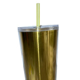 Maxbell 710ml Straw Cup Gifts Large Capacity for Living Room Restaurant Office Gold