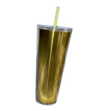 Maxbell 710ml Straw Cup Gifts Large Capacity for Living Room Restaurant Office Gold