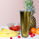 Maxbell 710ml Straw Cup Gifts Large Capacity for Living Room Restaurant Office Gold