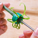 Maxbell Onion Slicer Stainless Steel Vegetable Chopper for Home Restaurant Kitchen Green