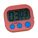 Maxbell Digital Timer LCD Screen Loud Alarm Kitchen Timer for Teachers Office Baking Pink