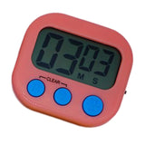 Maxbell Digital Timer LCD Screen Loud Alarm Kitchen Timer for Teachers Office Baking Pink