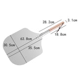 Maxbell Aluminum Pizza Paddle with Wooden Handle Convenient for Kitchen Style A