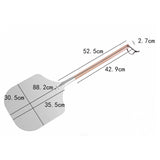 Maxbell Aluminum Pizza Paddle with Wooden Handle Convenient for Kitchen Style B