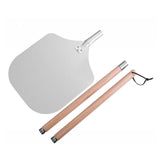Maxbell Aluminum Pizza Paddle with Wooden Handle Convenient for Kitchen Style D