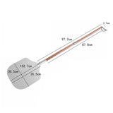 Maxbell Aluminum Pizza Paddle with Wooden Handle Convenient for Kitchen Style D