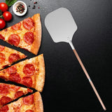 Maxbell Aluminum Pizza Paddle with Wooden Handle Convenient for Kitchen Style D