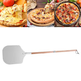 Maxbell Aluminum Pizza Paddle with Wooden Handle Convenient for Kitchen Style D