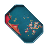 Maxbell Traditional tray Serving Tray Resin Dessert Bathroom Tray for Decor Blue Hexagonal