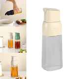 Maxbell Cooking Oil Dispenser Glass Oil Sauce Bottle Dispenser for Kitchen BBQ Sauce White