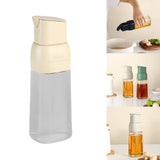 Maxbell Cooking Oil Dispenser Glass Oil Sauce Bottle Dispenser for Kitchen BBQ Sauce White