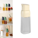Maxbell Cooking Oil Dispenser Glass Oil Sauce Bottle Dispenser for Kitchen BBQ Sauce White