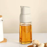 Maxbell Cooking Oil Dispenser Glass Oil Sauce Bottle Dispenser for Kitchen BBQ Sauce White
