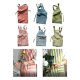 Maxbell Cooking Apron with Pockets Woodworking Apron for Painting Barbecue Unisex Strip Red