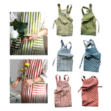 Maxbell Cooking Apron with Pockets Woodworking Apron for Painting Barbecue Unisex Strip Red