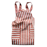 Maxbell Cooking Apron with Pockets Woodworking Apron for Painting Barbecue Unisex Strip Red