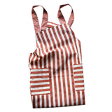 Maxbell Cooking Apron with Pockets Woodworking Apron for Painting Barbecue Unisex Strip Red