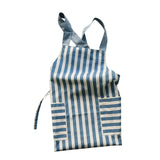 Maxbell Cooking Apron with Pockets Woodworking Apron for Painting Barbecue Unisex Strip Blue