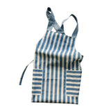 Maxbell Cooking Apron with Pockets Woodworking Apron for Painting Barbecue Unisex Strip Blue