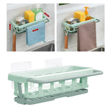 Maxbell Multipurpose Sink Storage Rack Soap Rack Shelves Sink Organizer for Counter Green