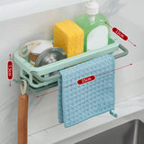 Maxbell Multipurpose Sink Storage Rack Soap Rack Shelves Sink Organizer for Counter Green