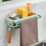 Maxbell Multipurpose Sink Storage Rack Soap Rack Shelves Sink Organizer for Counter Green