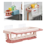 Maxbell Multipurpose Sink Storage Rack Soap Rack Shelves Sink Organizer for Counter Pink