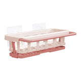 Maxbell Multipurpose Sink Storage Rack Soap Rack Shelves Sink Organizer for Counter Pink