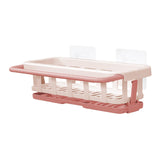 Maxbell Multipurpose Sink Storage Rack Soap Rack Shelves Sink Organizer for Counter Pink