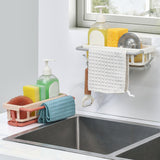 Maxbell Multipurpose Sink Storage Rack Soap Rack Shelves Sink Organizer for Counter White