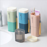 Maxbell Toothbrush Holder with Cover Reusable Compact Multifunction for Hiking Green