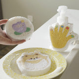 Maxbell Multifunctional Sponge Brush Cleaning Ball Brush Wash Cloth for Sinks Pans Style B
