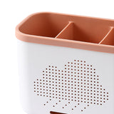 Maxbell Drain Chopsticks Cage Detachable Ventilation Durable for Closet Cabinet Home 3 Slot Pink