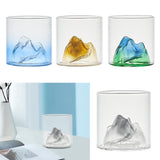 Maxbell Creative Mountain Style Wine Glass Tea Cup for Entertaining Dining Man Gifts vert hills