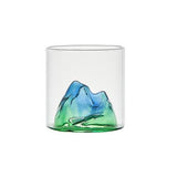 Maxbell Creative Mountain Style Wine Glass Tea Cup for Entertaining Dining Man Gifts vert hills