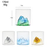 Maxbell Creative Mountain Style Wine Glass Tea Cup for Entertaining Dining Man Gifts Gold Mountain