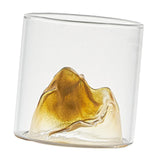 Maxbell Creative Mountain Style Wine Glass Tea Cup for Entertaining Dining Man Gifts Gold Mountain