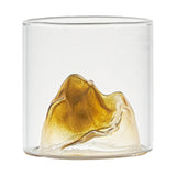 Maxbell Creative Mountain Style Wine Glass Tea Cup for Entertaining Dining Man Gifts Gold Mountain